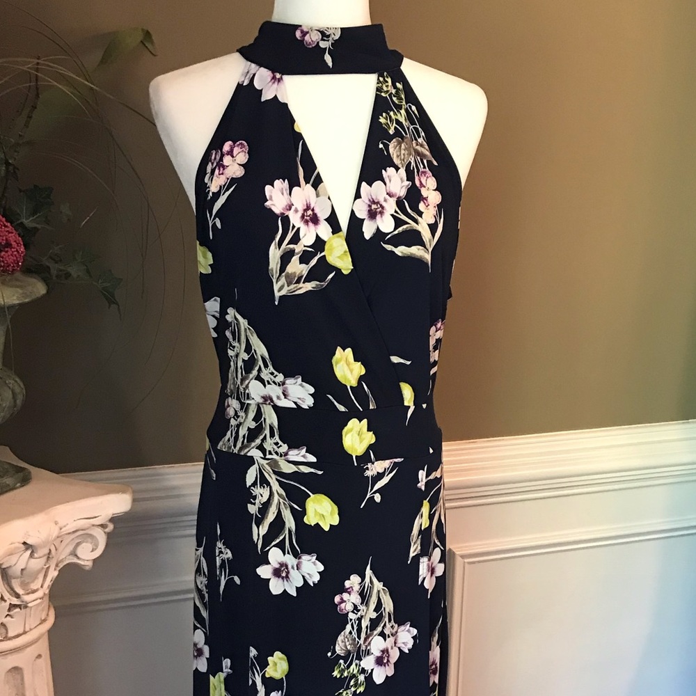 NY&CO Navy Floral Maxi Dress - XL